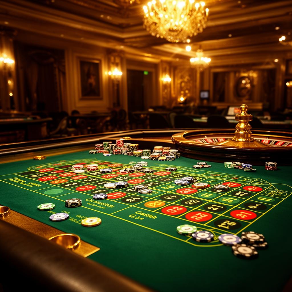 Casino utan svensk licens – internationellt roulettbord med marker